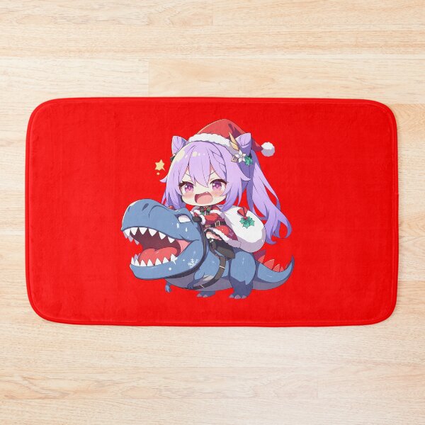 Item preview, Keqing Christmas Dinosaur Ride Genshin Impact Game Girl Chibi Kawaii designed and sold by Raslbazola.