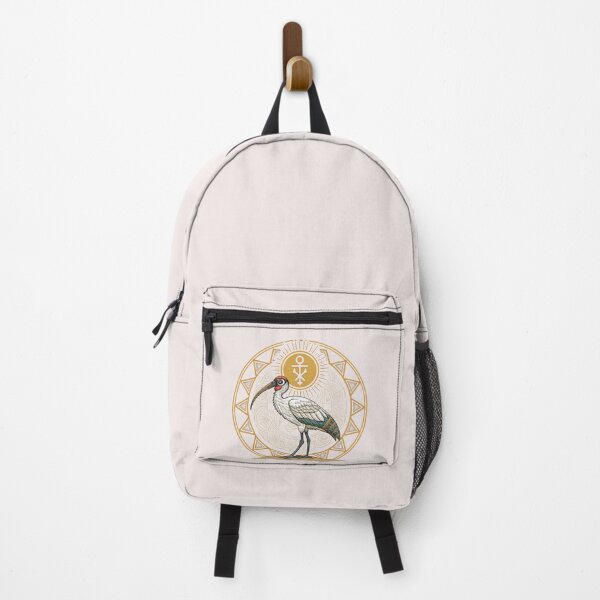 Item preview, Ibis bird with hieroglyphic halo , ankh key wisdom and luck designed and sold by Lucky 777.