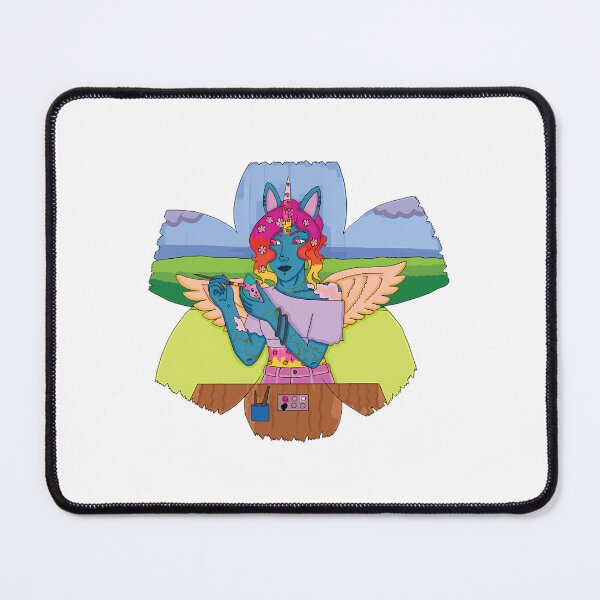 Item preview, Whimsical Unicorn With Rainbow Wings designed and sold by SapfireStuArt.