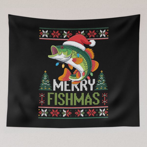 Item preview, Merry Fishmas Fishing Christmas Large Mouth Bass designed and sold by brynatshop.