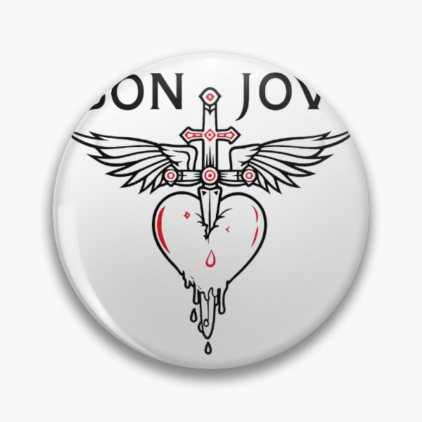 Item preview, Bon Jovi Winged Dagger Heart designed and sold by riecounrare1984.
