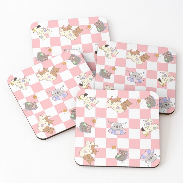 Item preview, Summer Aussie animals at the beach All over (Pink) designed and sold by HarunaMcDesigns.