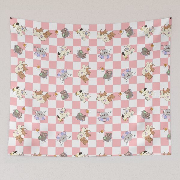 Item preview, Summer Aussie animals at the beach All over (Pink) designed and sold by HarunaMcDesigns.