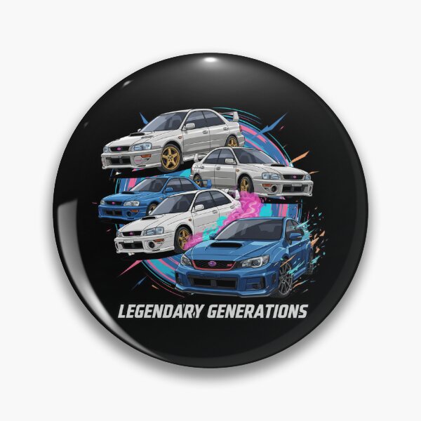 Item preview, STI GENERATIONS | Silver Synthwave Car Evolution & JDM Art designed and sold by nhstaruna.