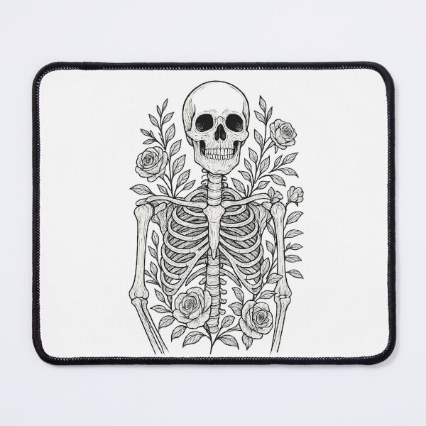 Item preview, Gothic skeleton with flowers designed and sold by JesterGinn.