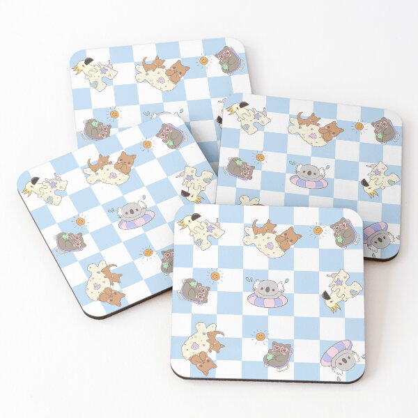 Item preview, Summer Aussie animals at the beach All over (Blue) designed and sold by HarunaMcDesigns.