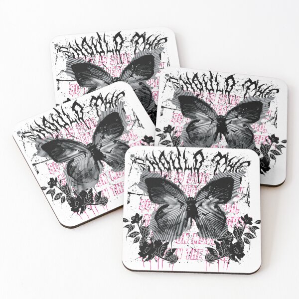 Item preview, Grungy Butterfly: Dark Optical Illusion Print designed and sold by Bewtm12.