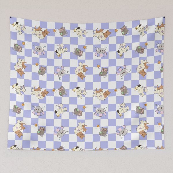 Item preview, Summer Aussie animals at the beach All over (Purple) designed and sold by HarunaMcDesigns.