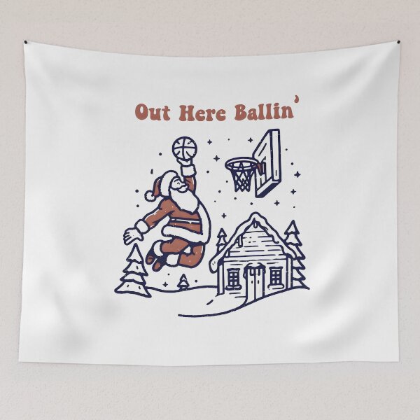 Item preview, Out Here Ballin Santa Basketball designed and sold by adoslavduse.