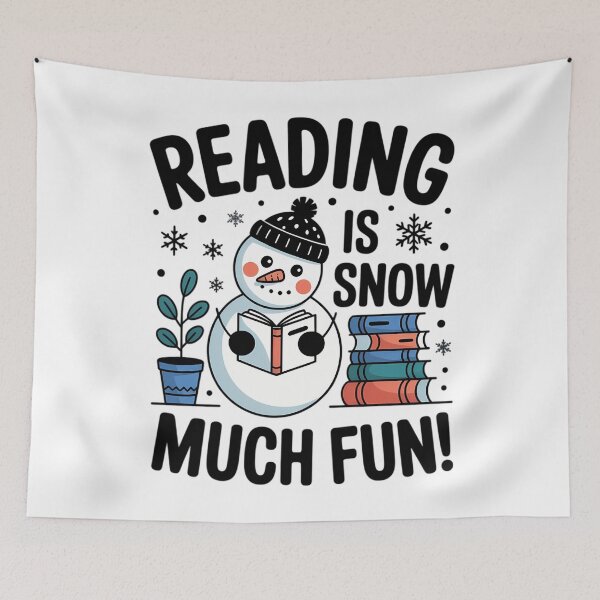 Item preview, Reading Is Snow Much Fun! Winter Bookworm Loves Reading Book designed and sold by Turbotine.