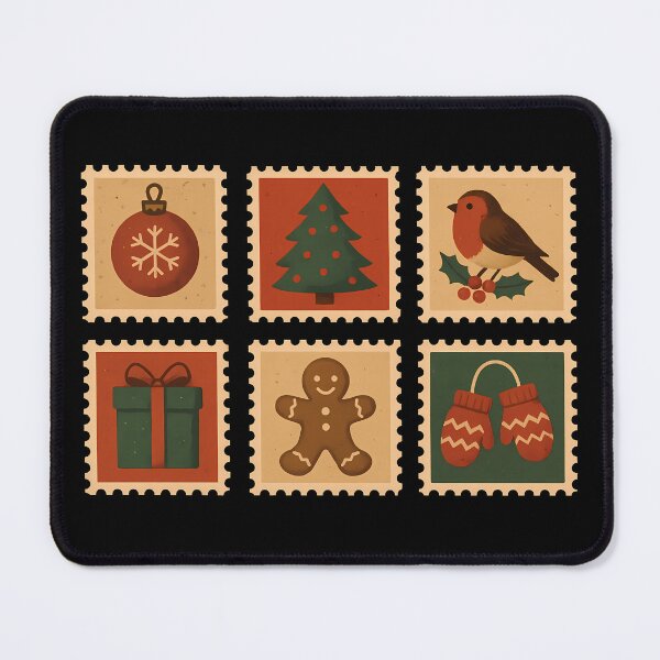 Item preview, Christmas Vintage Stamps designed and sold by Funny Vintage Stickers And T-Shirts.