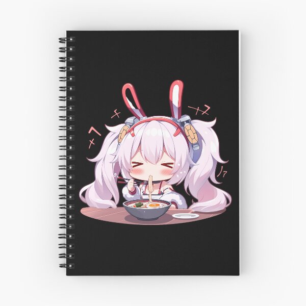 Item preview, Laffey Enjoying Ramen Azur Lane Anime Kawaii Chibi Moment designed and sold by Raslbazola.