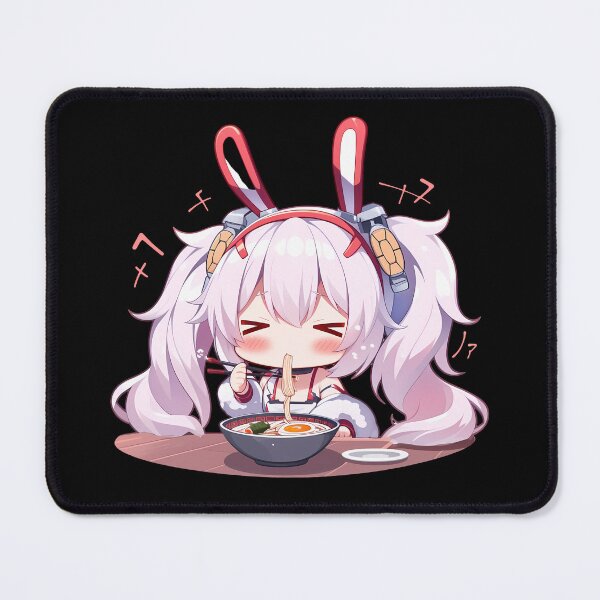 Item preview, Laffey Enjoying Ramen Azur Lane Anime Kawaii Chibi Moment designed and sold by Raslbazola.