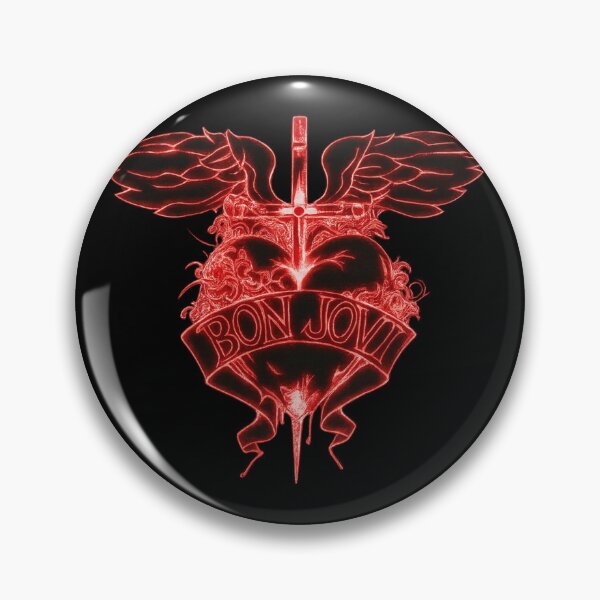 Item preview, Bon Jovi Neon Winged Heart & Dagger designed and sold by riecounrare1984.