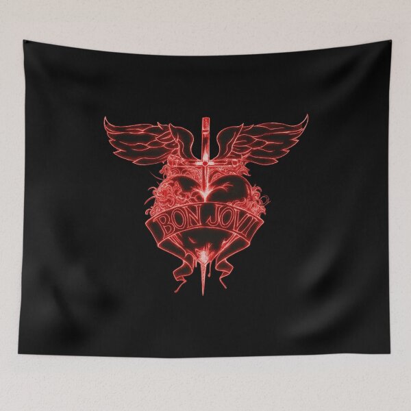 Item preview, Bon Jovi Neon Winged Heart & Dagger designed and sold by riecounrare1984.