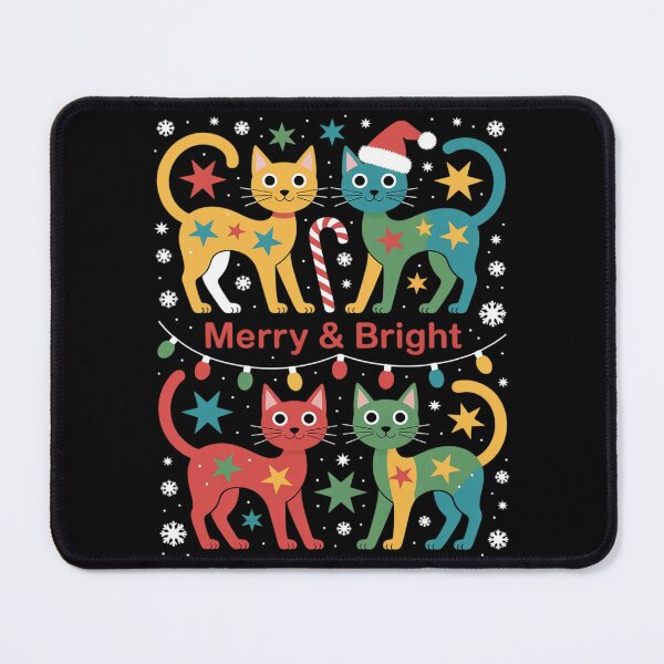 Item preview, Mid Century Modern Look Cats Christmas  designed and sold by HuValverdeArt.