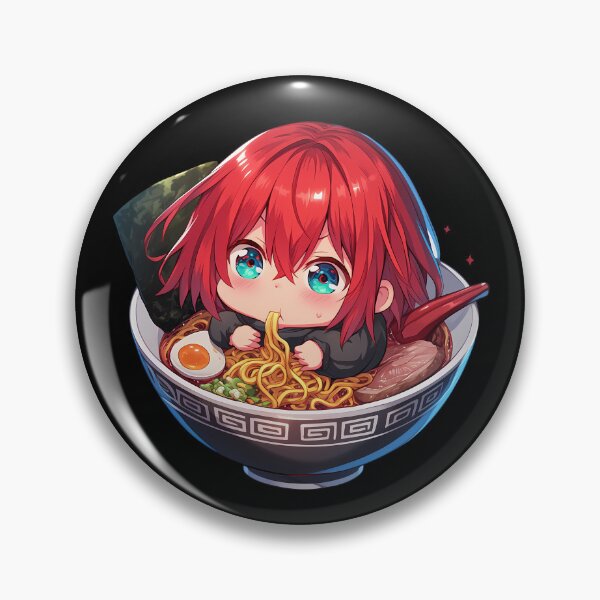 Item preview, Chise Hatori The Ancient Magus Bride Chibi Girl in Ramen Bowl Kawaii Anime designed and sold by Raslbazola.