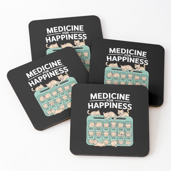 Item preview, My Medicine For Happiness Called Cats every day kitten cat  designed and sold by HuValverdeArt.