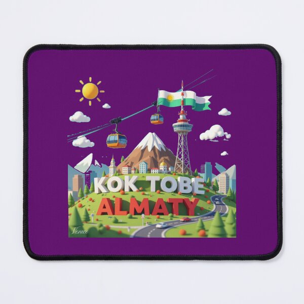 Item preview, Kok Tobe Hill Title: Kok Tobe Hill – Funny 3D Sketch of Almaty’s Sky View, designed and sold by PaintMeWorld.