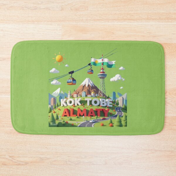 Item preview, Kok Tobe Hill  Title: Kok Tobe Hill – Funny 3D Sketch of Almaty’s Sky View,  designed and sold by PaintMeWorld.