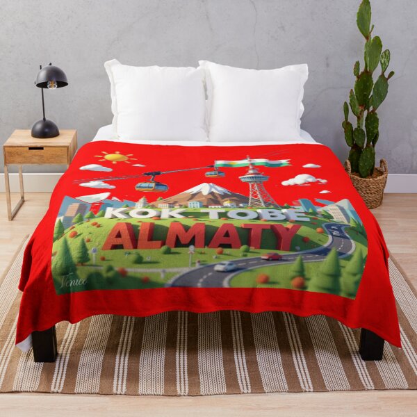 Item preview, Kok Tobe Hill  Title: Kok Tobe Hill – Funny 3D Sketch of Almaty’s Sky View,  designed and sold by PaintMeWorld.
