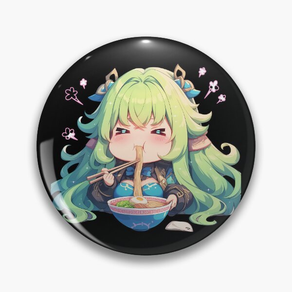 Item preview, Ais Wallenstein DanMachi Chibi Girl Slurping Kawaii Ramen Anime designed and sold by Raslbazola.