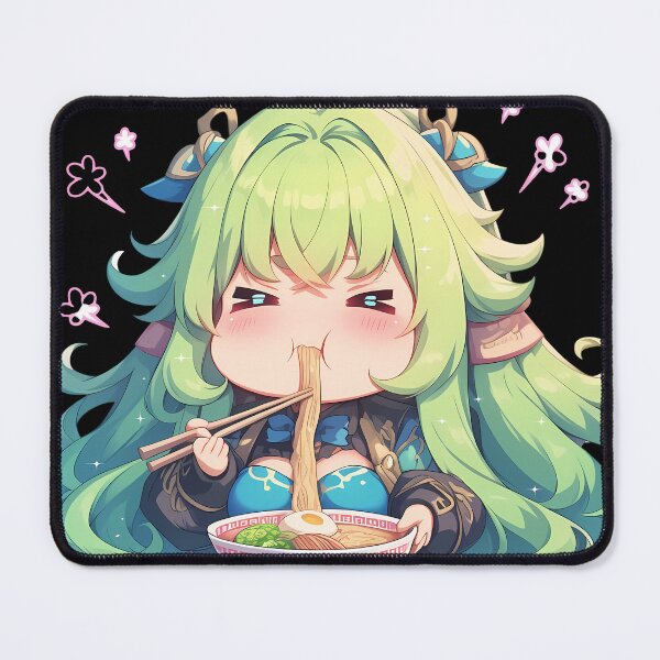 Item preview, Ais Wallenstein DanMachi Chibi Girl Slurping Kawaii Ramen Anime designed and sold by Raslbazola.