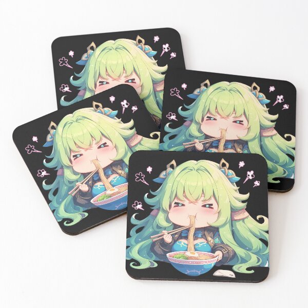 Item preview, Ais Wallenstein DanMachi Chibi Girl Slurping Kawaii Ramen Anime designed and sold by Raslbazola.