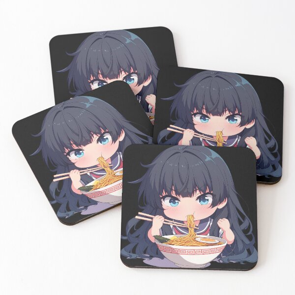 Item preview, Saten Ruiko Enjoying Delicious Ramen Chibi Anime from A Certain Scientific Railgun designed and sold by Raslbazola.