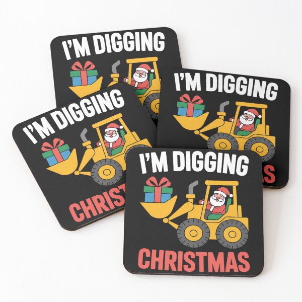 Item preview, Xmas Digging Saying - Fun Construction Excavator designed and sold by DeadlockCrew.