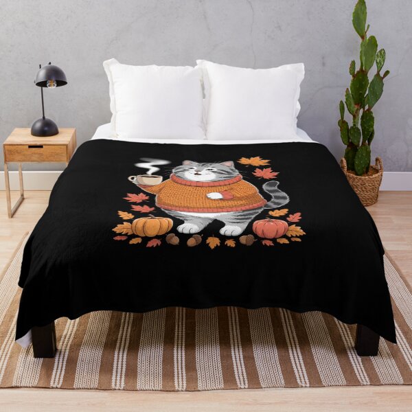 Item preview, Cozy Cat With Sweater Funny Fall Graphic designed and sold by DeadlockCrew.