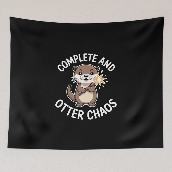 Item preview, Complete and Otter Chaos Funny Cute Sea Otter Pun designed and sold by DeadlockCrew.