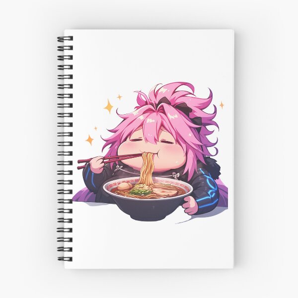 Item preview, Shielder Mash Kyrielight Chibi Anime Girl Enjoying Delicious Ramen from Fate Grand Order designed and sold by Raslbazola.