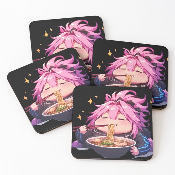 Item preview, Shielder Mash Kyrielight Chibi Anime Girl Enjoying Delicious Ramen from Fate Grand Order designed and sold by Raslbazola.