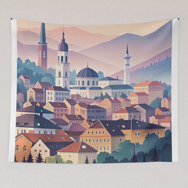 Item preview,  Minimalist skyline of  Sarajevo designed and sold by paulrommer.