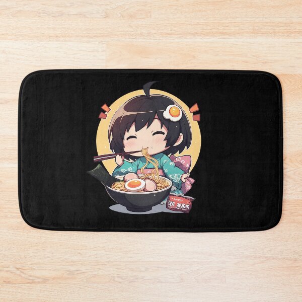 Item preview, Tsukihi Araragi Cute Chibi Anime Girl Eating Ramen from Bakemonogatari designed and sold by Raslbazola.