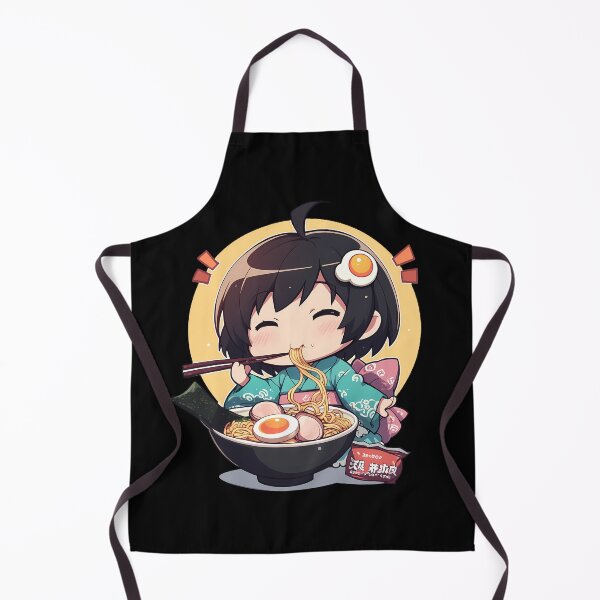Item preview, Tsukihi Araragi Cute Chibi Anime Girl Eating Ramen from Bakemonogatari designed and sold by Raslbazola.