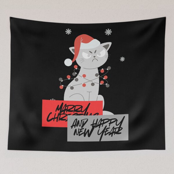 Item preview, Merry christmas cat designed and sold by whatthefoxsays.
