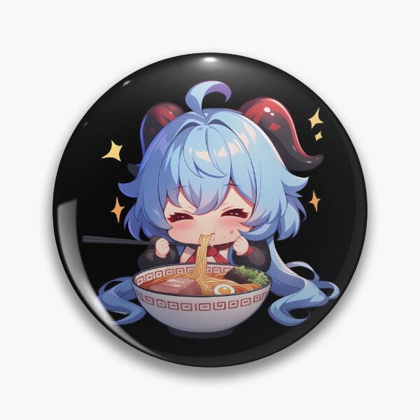 Item preview, Game Adorable Ganyu Ramen Feast Genshin Impact Kawaii Anime Chibi Girl Style designed and sold by Raslbazola.