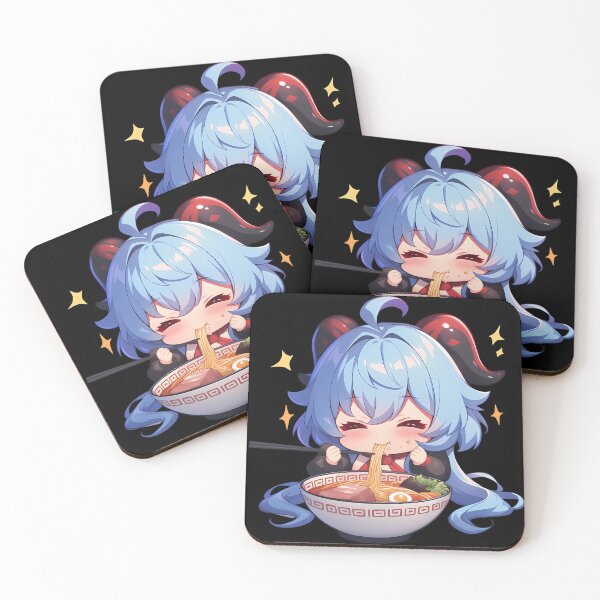 Item preview, Game Adorable Ganyu Ramen Feast Genshin Impact Kawaii Anime Chibi Girl Style designed and sold by Raslbazola.