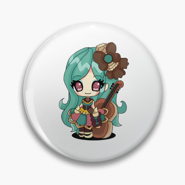 Item preview, Chibi Music Girl With Teal Hair  designed and sold by ladypoeart.