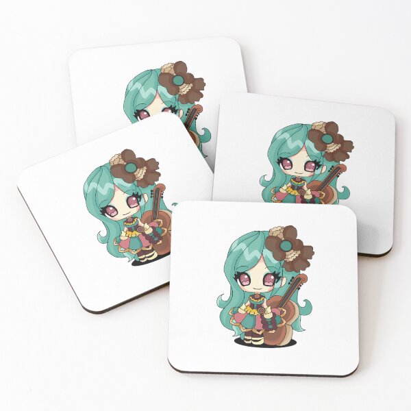 Item preview, Chibi Music Girl With Teal Hair  designed and sold by ladypoeart.