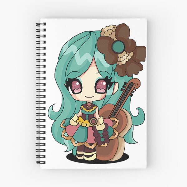 Item preview, Chibi Music Girl With Teal Hair  designed and sold by ladypoeart.