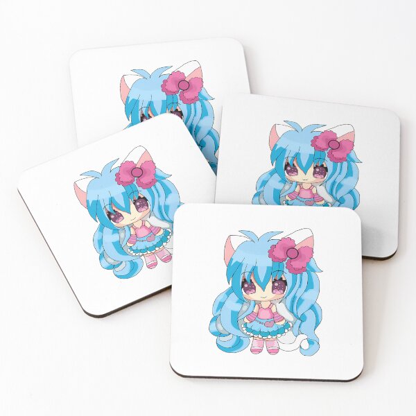 Item preview, Cute Chibi Girl With Blue Hair And Big Bow designed and sold by ladypoeart.