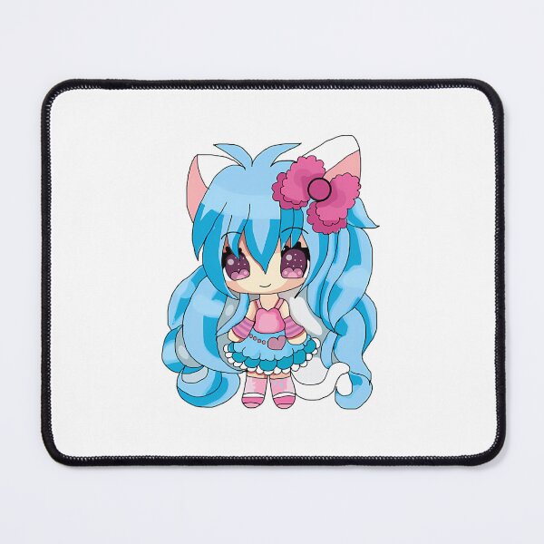 Item preview, Cute Chibi Girl With Blue Hair And Big Bow designed and sold by ladypoeart.