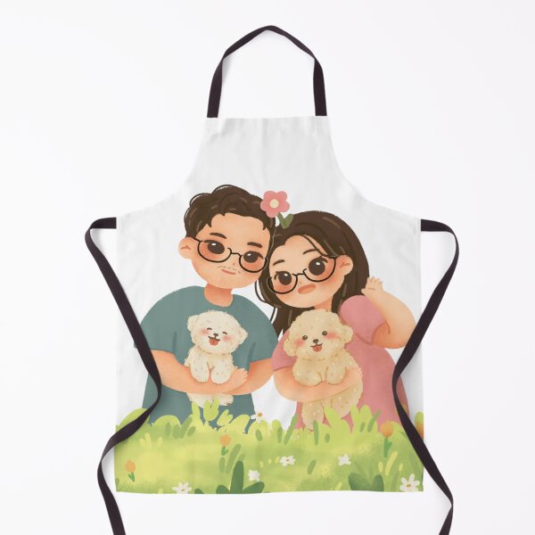 Item preview, A loving couple sharing a happy moment with their poodles designed and sold by MyrraQuastir.