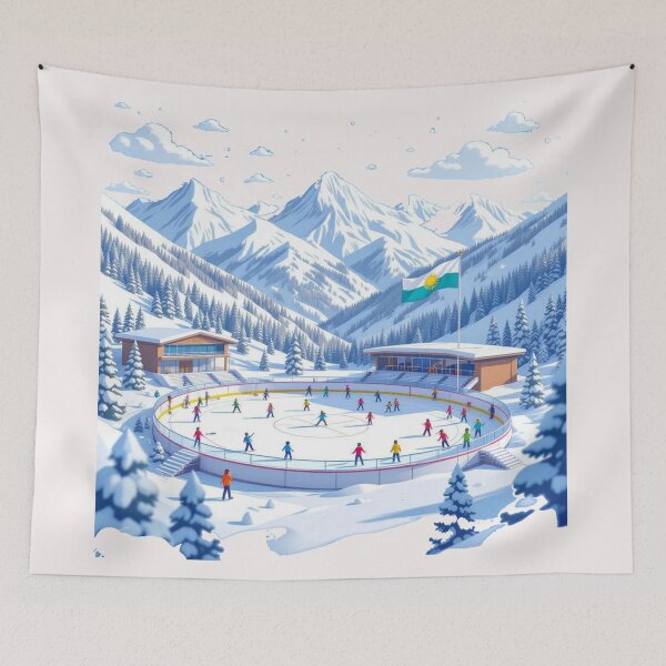 Item preview, Kok Tobe Hill  Title: Kok Tobe Hill – Funny 3D Sketch of Almaty’s Sky View,  designed and sold by PaintMeWorld.