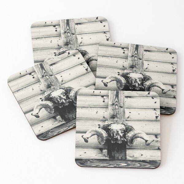 Item preview, Ram Skull – Minimalist Power / Swiss Artwork Photography designed and sold by Raphael Wolf.