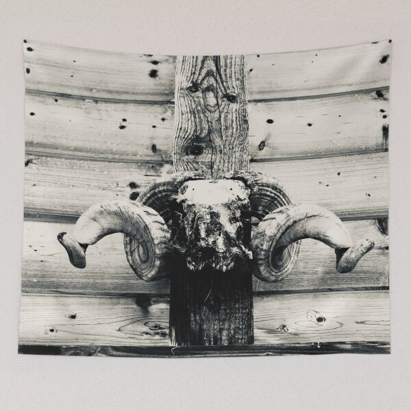 Item preview, Ram Skull – Minimalist Power / Swiss Artwork Photography designed and sold by Raphael Wolf.