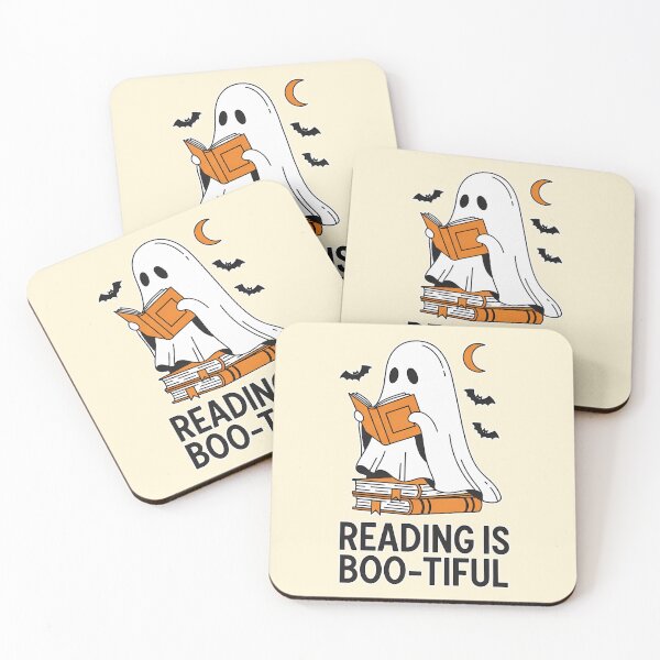 Item preview, Reading Is Boo-tiful – Halloween Ghost Book Lover (1) designed and sold by InkoraLab.